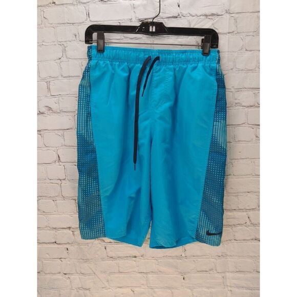 Nike Lot Of 2 Boy's Size Medium Black/Green Dri Fit & Blue Swim Athletic Shorts. - Picture 5 of 12